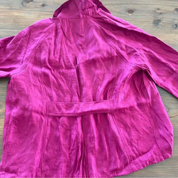 Chico's Fuchsia Open Front Jacket Sz 2 large women’s cardigan - Picture 4 of 6